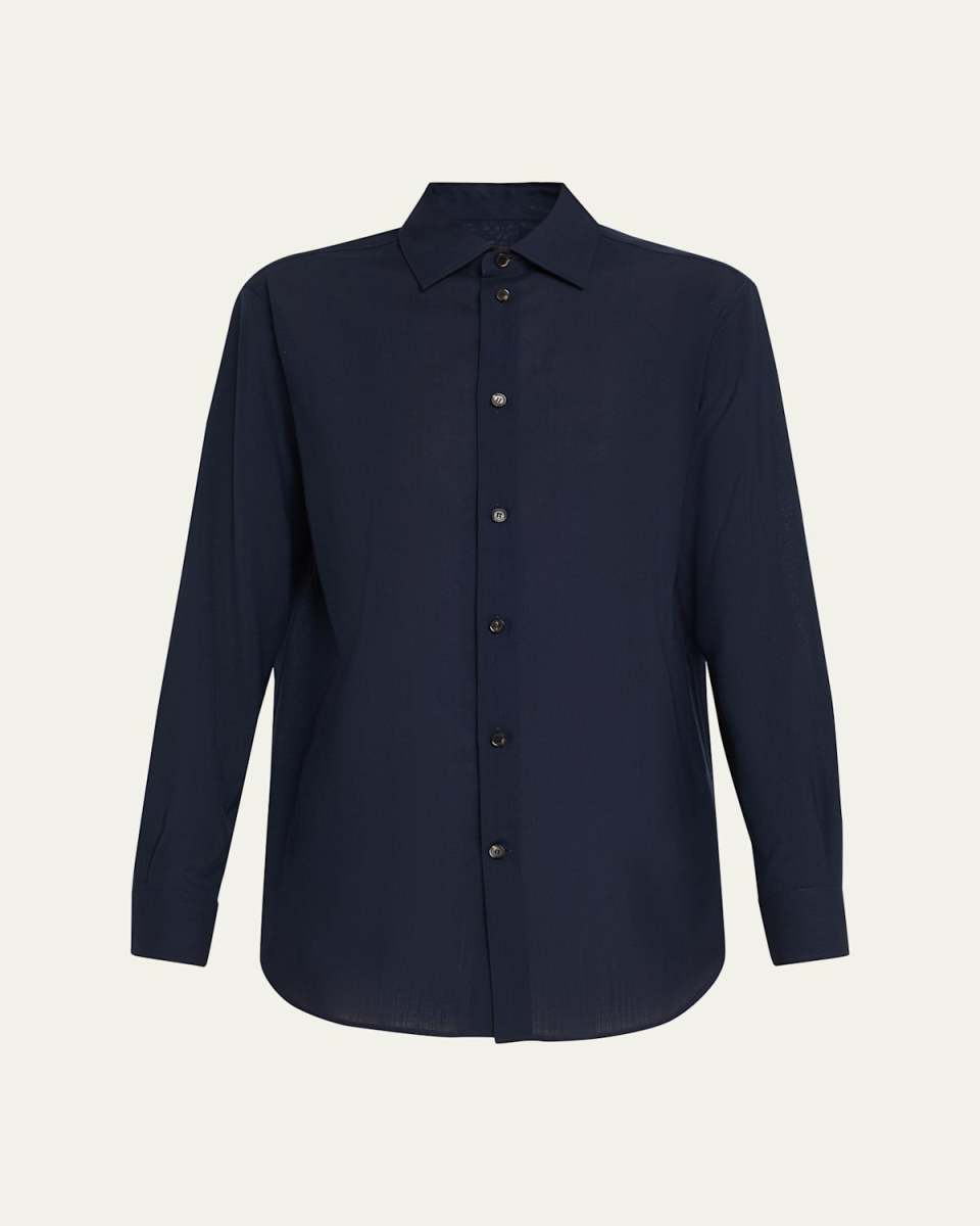 Thea Button-Down Wool Shirt